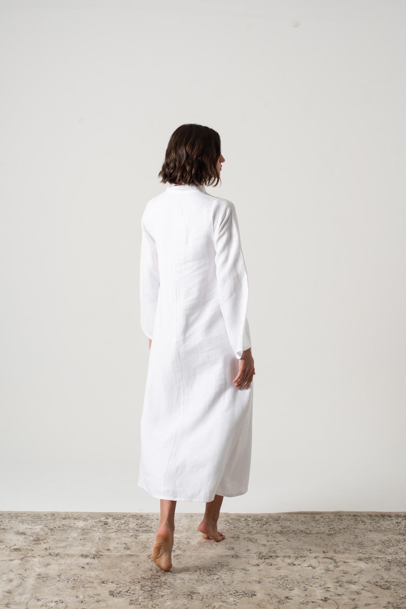 Alarik Linen Kaftan White Luxmii