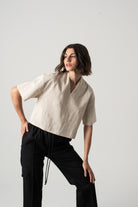 Emil Linen Top Natural Luxmii