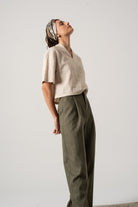 Emil Linen Top Natural Luxmii