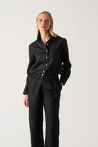 La Classica Linen Shirt Black Luxmii