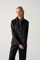 La Classica Linen Shirt Black Luxmii