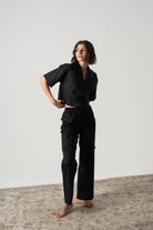 Matheo Linen Pant Black Luxmii