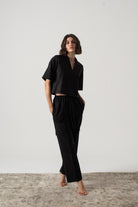 Matheo Linen Pant Black Luxmii