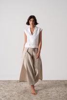 Nuvola Linen Top White Luxmii