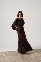 Olen Maxi Skirt Brown Espresso Luxmii