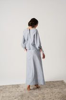 Olen Maxi Skirt French Blue Stripe Luxmii