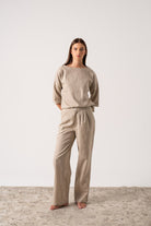 Thalia Linen Trouser Oatmeal Luxmii