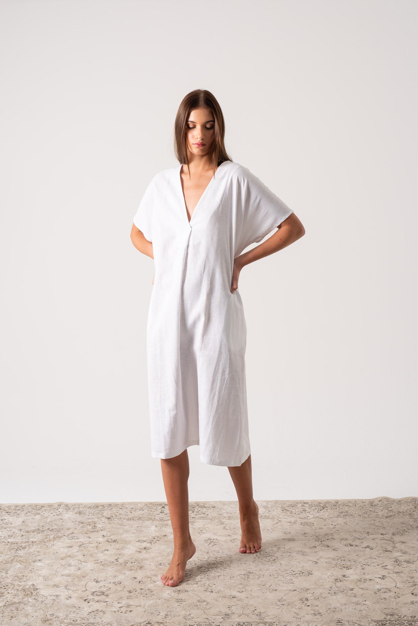 Kaftan linen dress best sale